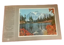  Chevron Standard Oil Western Scenic View Print Photo Of Mount Shuksan ,Binns #1