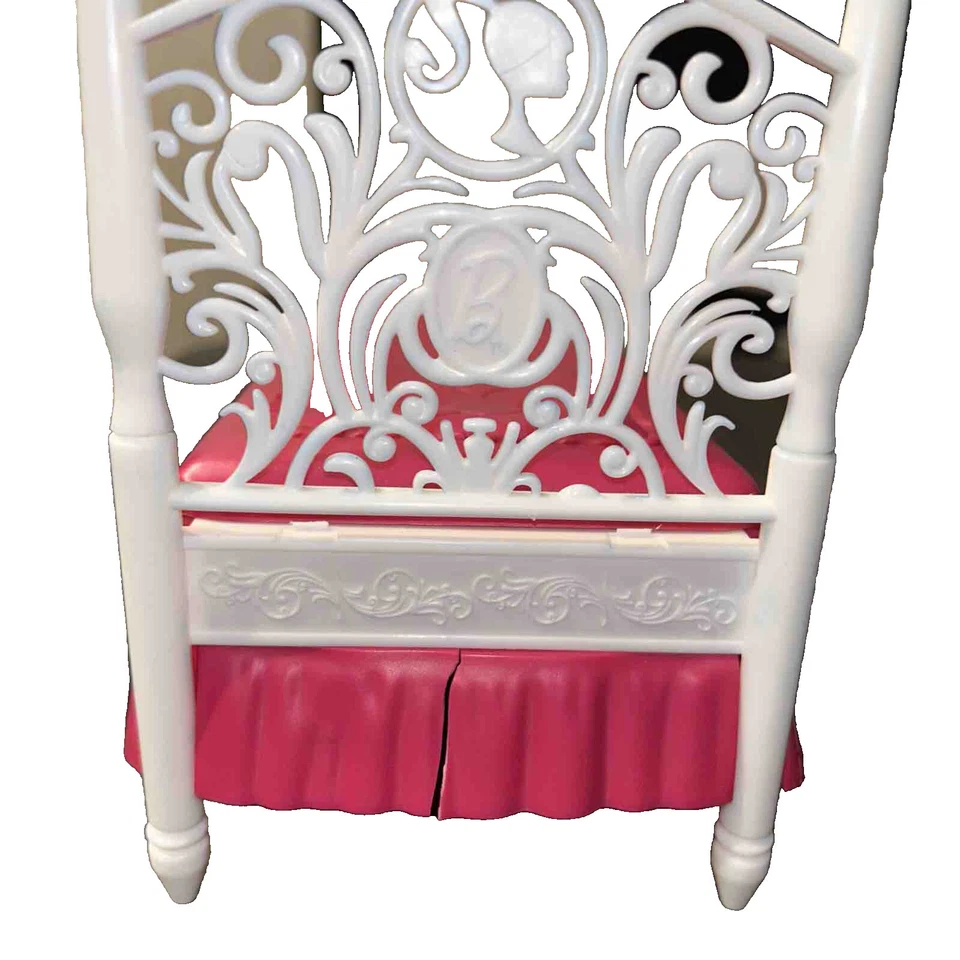 Barbie Core Dream House Pieza de repuesto de cama rosa para Dreamhouse 2008 Foto 3 de 4