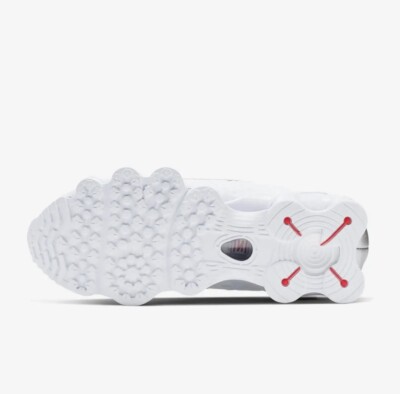 Nike Shox TL White and Max Orange Womens WMS (AR3566-100) WMNS