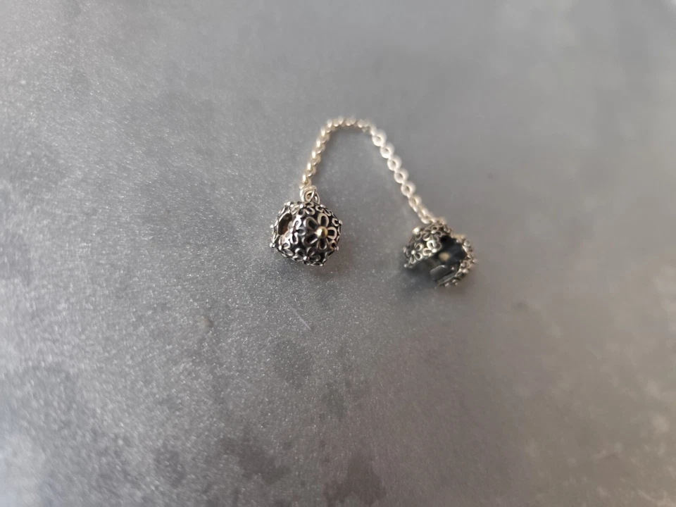 Original Pandora Charm Clip Sicherheitskette Bicolor Silber 925 ALE Gold 585 - Bild 2 von 3