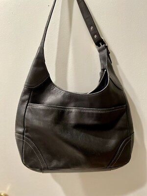 Coach‎ Hamilton Black Leather Hobo Shoulder bag F10280 | eBay