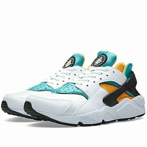 nike huarache turquoise gold