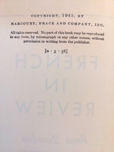 French In Review, Rene Dandon 1st Edition 1945 - Picture 4 of 11