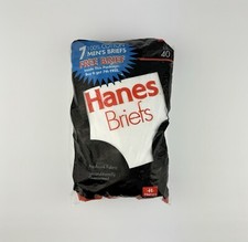 NOS Vintage 1992 Hanes Men's Briefs 7 Pack Size 40 NEW Made in USA 100 Cotton
