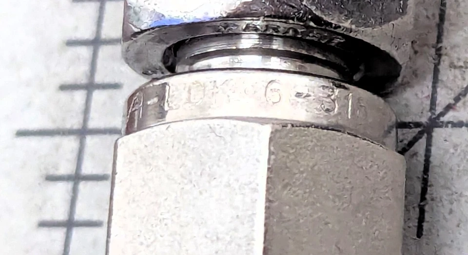 AN Adapter 3/8” Tube X 3/8” Female AN Flare 6X6TU6-316, SS-600-A-6ANF [OF56 - Image 4 of 4