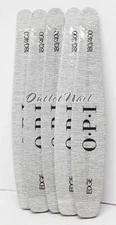 LOT 5 - OPI Nail File Tools EDGE Silver 180/400 Grit Cushioned Board Files 