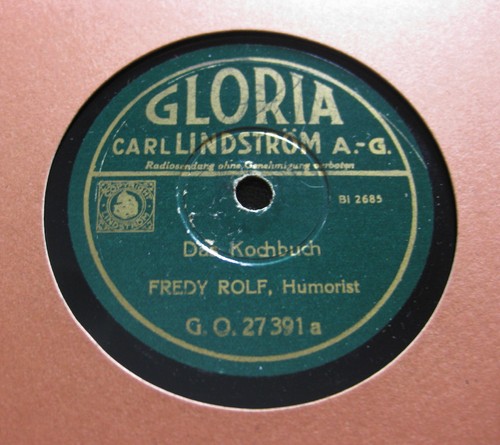 fredy rolf, humorist - das kochbuch / die zigarre gloria go