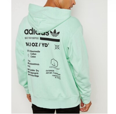 Teal Adidas Built for Purpose Hoodie M