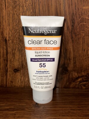 Neutrogena Clear Face Liquid Lotion Sunscreen Broad Spectrum SPF 55 Discontinued