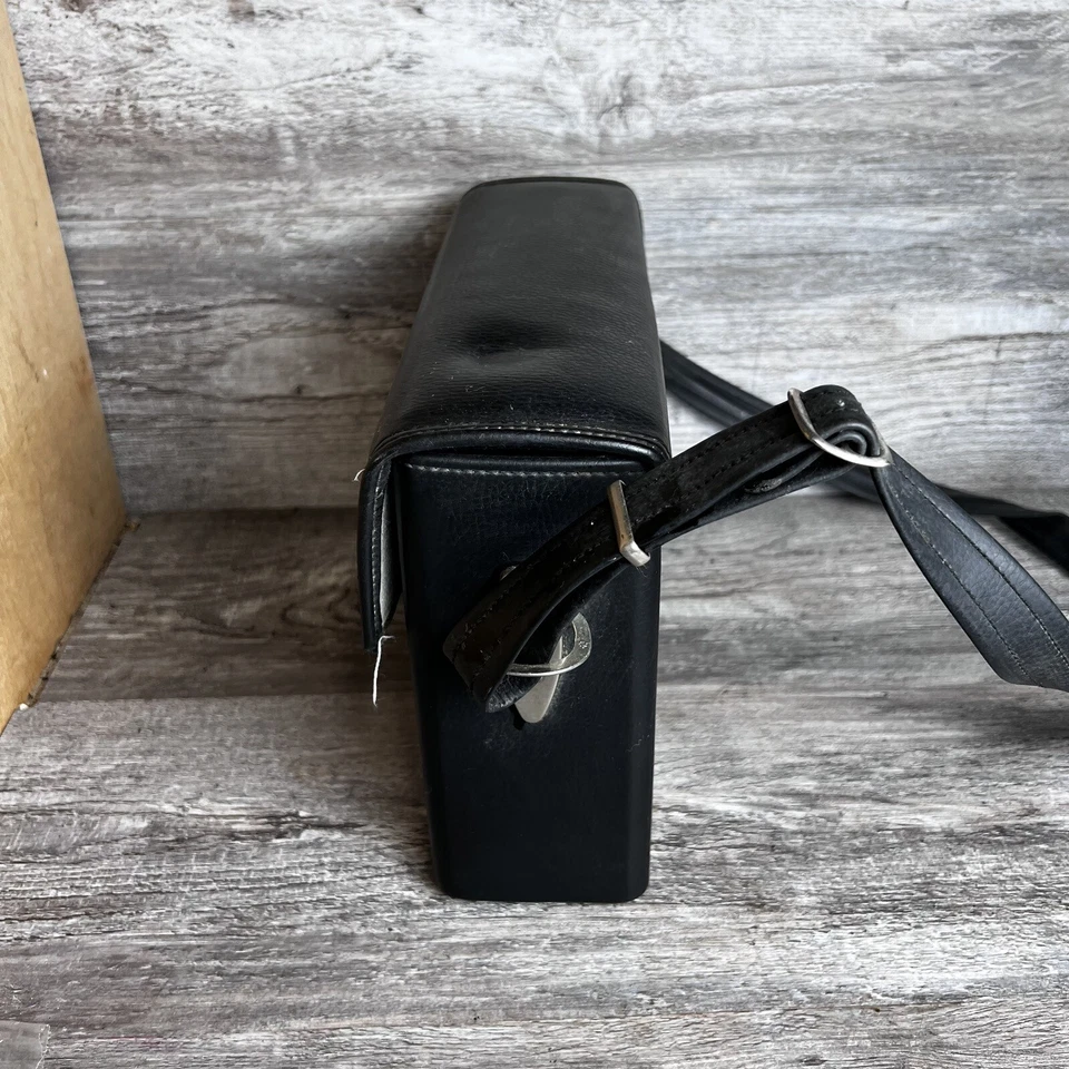 Vintage Kodak Hard Black Leather Land Camera Carrying Case With Strap - Image 4 of 4