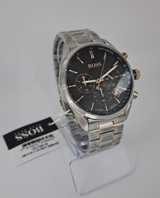 HUGO BOSS 1513819 Champion 44mm Silberes Edelstahlgehäuse mit 