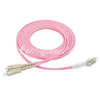 1M LC to SC UPC Duplex Fiber Cable OM4 Multimode 3.0mm Fiber Optic Patch Cord