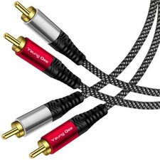 Rca Cable 10 Ft 2rca Male To 2rca Male Audio Stereo Subwoofer Cable Nylonbraided