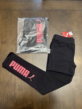 Lot Of 2 NWT Puma Essential Logo Legging Black Girls Size XL