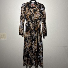 Guess Floral Duster Equestrian Sheer Belted Coverup Beach Pool XS