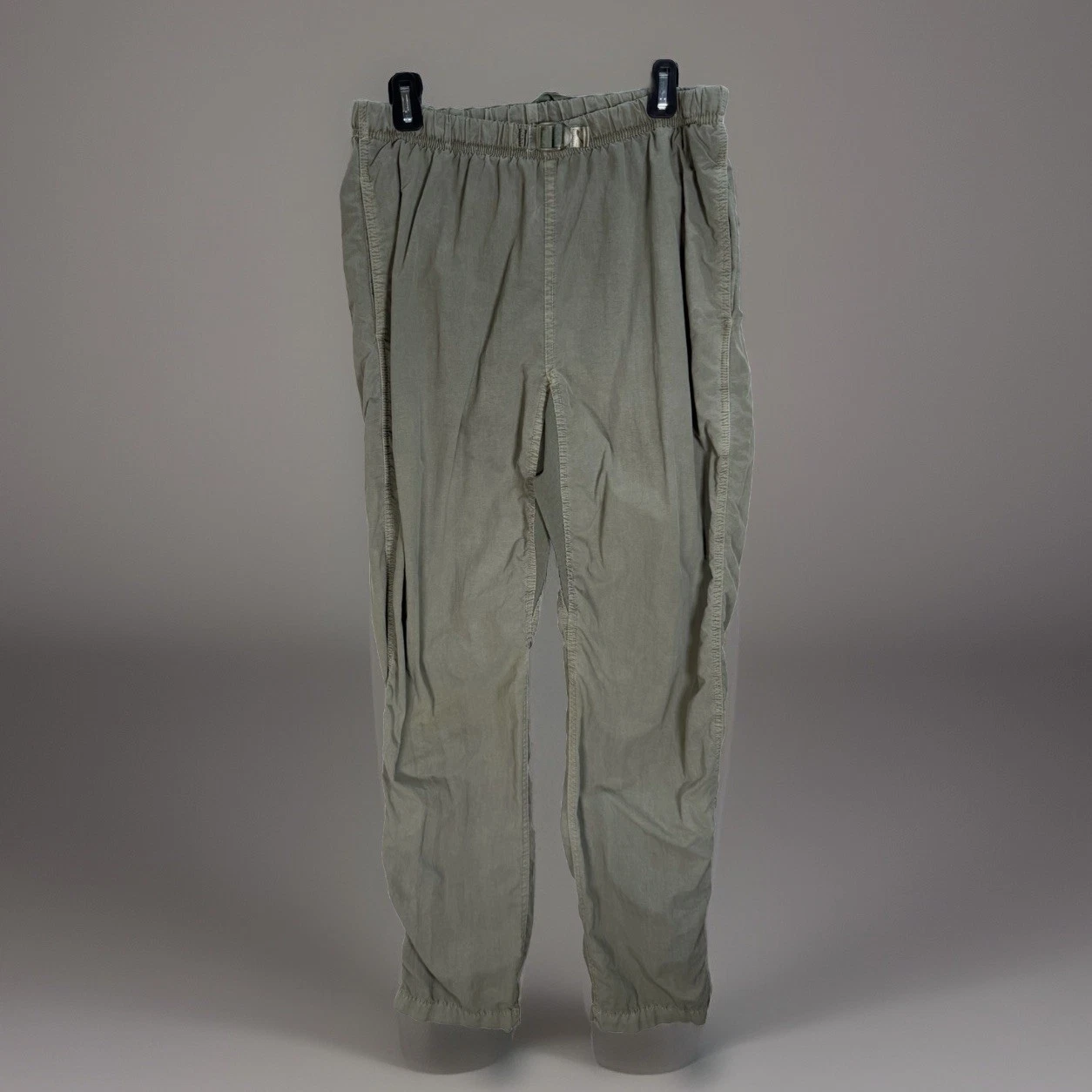 Gramicci Pants Mens Sz M Sage Green Nylon Climb Hike Gorpcore Belted Made in USA