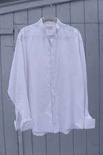 Bill Blass Eveningwear 17.5 34/35 White Tuxedo Shirt Pima Cotton French Cuffs