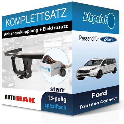 Für Ford Tourneo Connect 18-22 AUTO HAK Anhängerkupplung starr + 13polig E-Satz