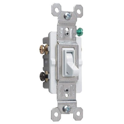 Trademaster 3 Way Toggle Light Switch 15 Amp Residential White Legrand