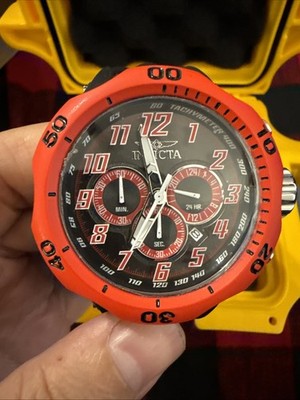 New CEO Invicta Men's Venom HYDRA 52mm BLACK/RED Chronograph Watch Must See!!!