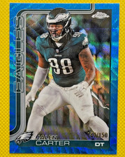 Jalen Carter #250 [Blue Wave Refractor] 2025 Topps Chromw NFL /150