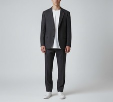 SUITSUPPLY Napoli Super 110's Pure Wool Blazer Men's EU 54 Pinstriped