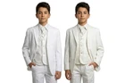 Boys All in One Ivory White Wedding Suit Pageboy 5 Piece First Communion Suit