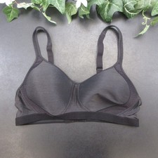 Hanes Women's Bra Black Size L Wireless Padded Adjustable Straps