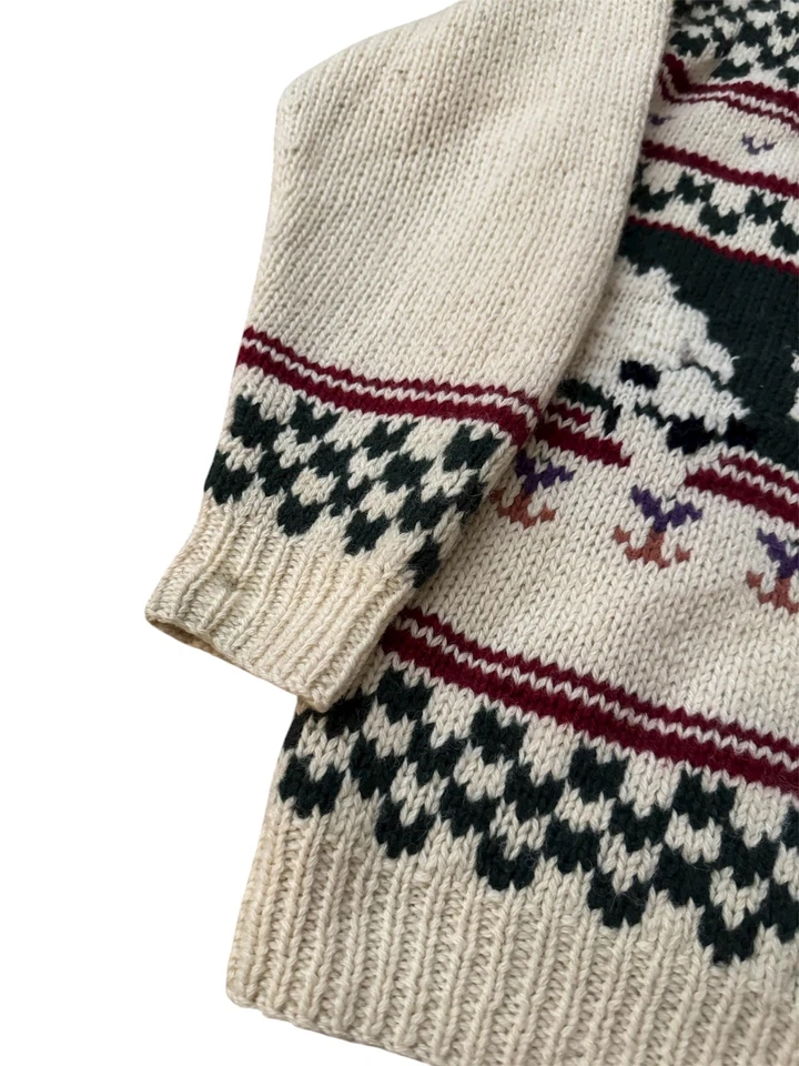 VTG The Woolrich Woman XL 100% Wool Button Cardigan Sweater Sheep Cottagecore - Image 4 of 4