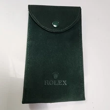 Rolex Vintage Green Felt Service Pouch – Authentic Watch Holder/Travel Case