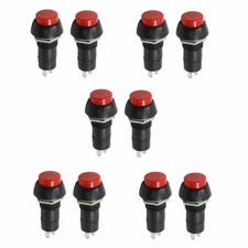 10x Red Momentary Push Button Switch Reset Horn AC 1.5A 125V/3A 250V Car 12V DC