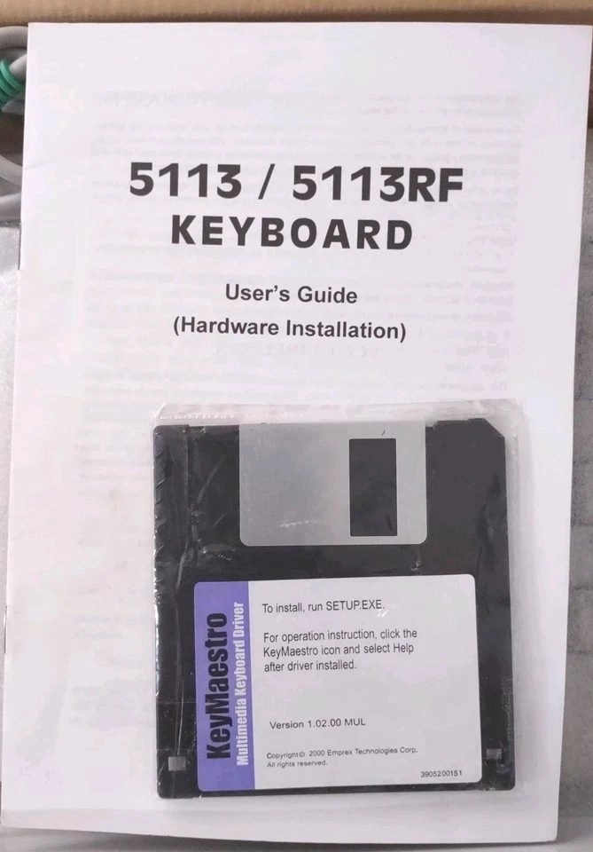 NEW IN OLD BOX BTC WIRELESS WINDOWS KEYBOARD 5113RF WITH RECEIVER RM0-KBRK - Image 4 of 4