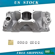 Single Plane Aluminum Intake Manifold For Sbc Chevy 350 400 327 4bbl 57-95 Carb