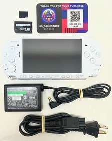 PSP 3000 Pearl White / New Battery / Genuine Sony Charger / Region Free / 32 GB