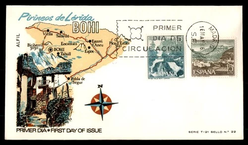 Mayfairstamps Spain FDC 1966 Scenery Views Bohi Map First Day Cover aax_37945
