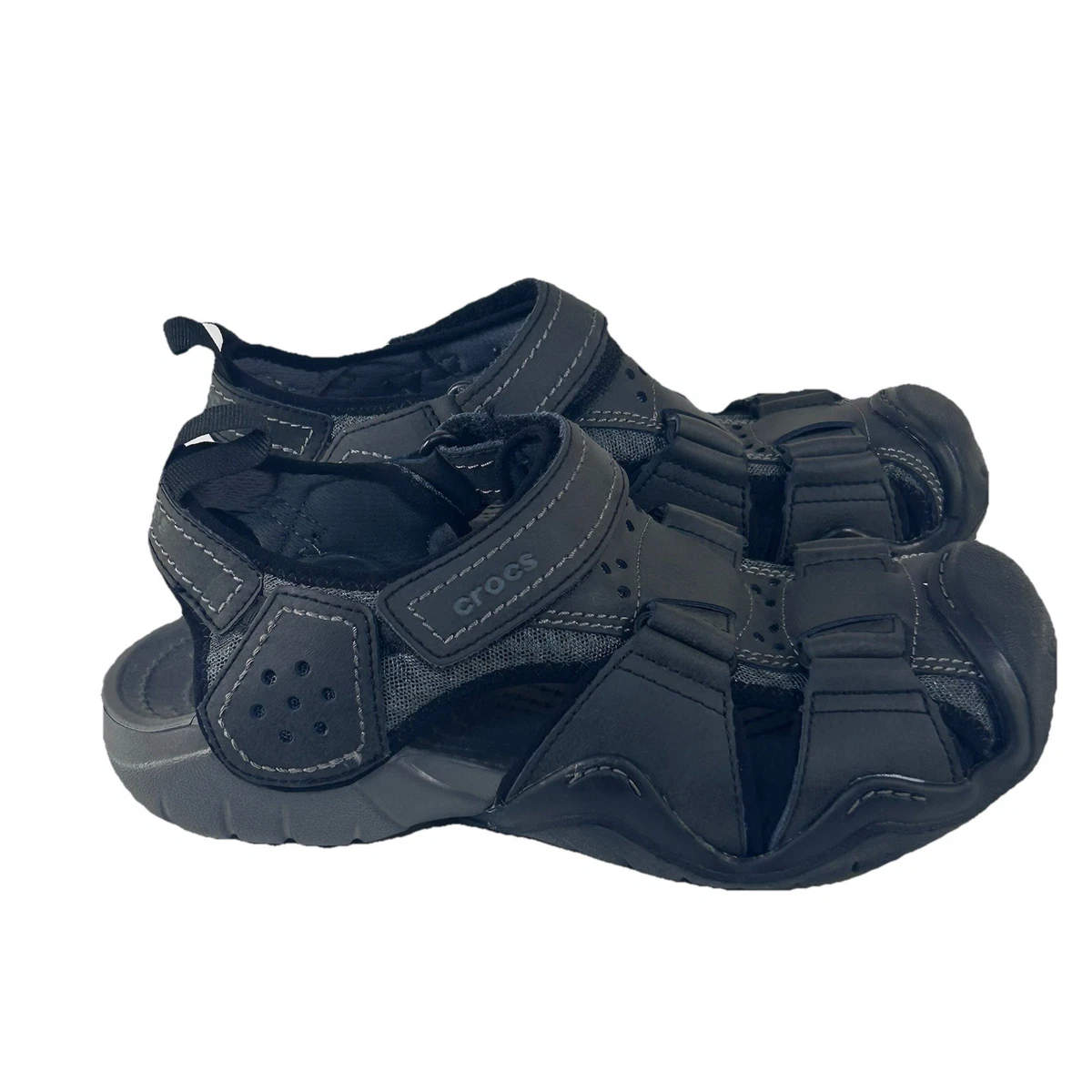 Crocs Fisherman Leather Upper Sandals for Men for sale - eBay display picture 2