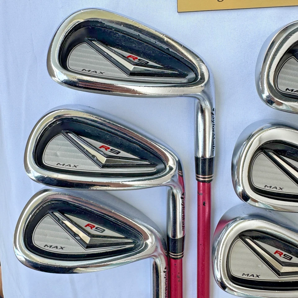 TaylorMade R9 MAX Ladies Iron Set 6pc 7,8,9,Pw,Aw,Sw REAX 50 Ladies Flex Carbon - Image 3 of 4