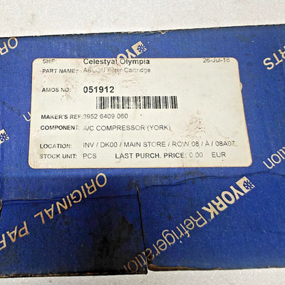 YORK A/C Kompressor ARLON Filter Karttrige 3952 6409 060 1 Stück
