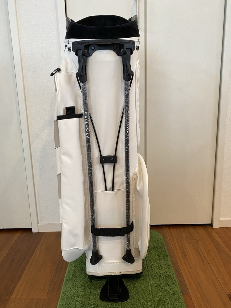 New】Callaway Stripe White stand bag golf carry caddy bag rare