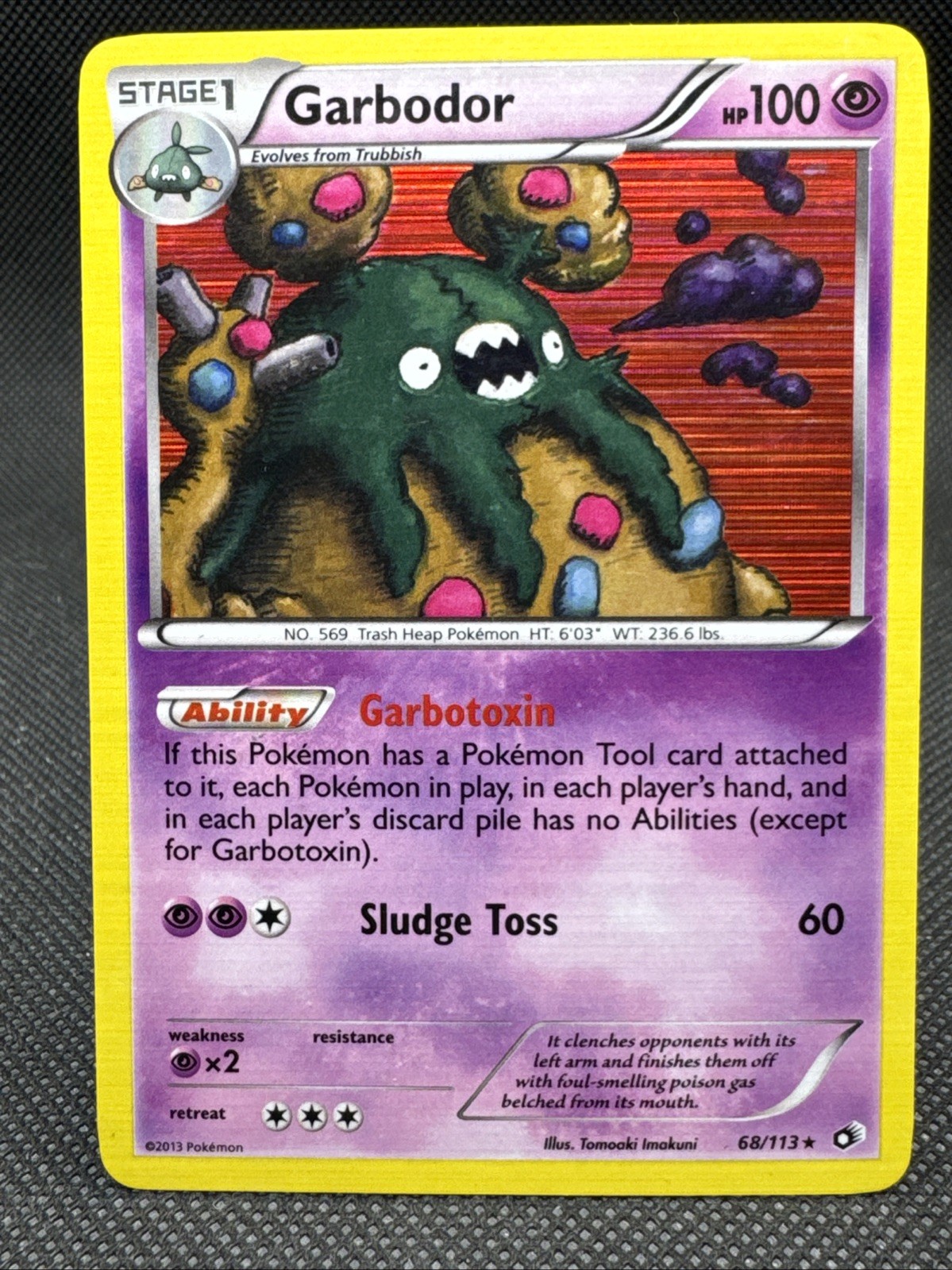 Garbodor 68/113 Holo Rare Legendary Treasures Pokémon Card LP