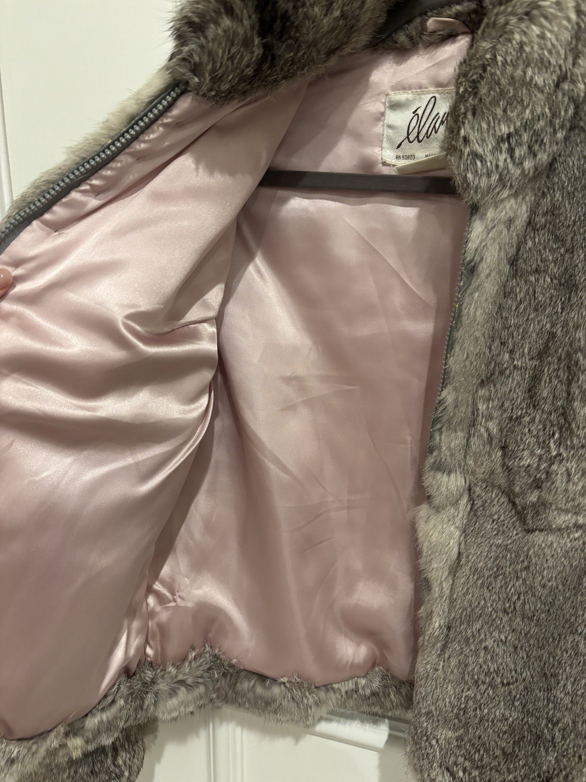Authentic Rabbit Fur Jacket Size Small - image 8