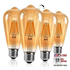 Dimmable Vintage 8W ST64 LED Edison Light Bulbs, 80W Incandescent Bulb