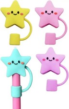 Lot de 4 capuchons de Paille en Silicone R&eacute;utilisables de 10mm &Eacute;tanches