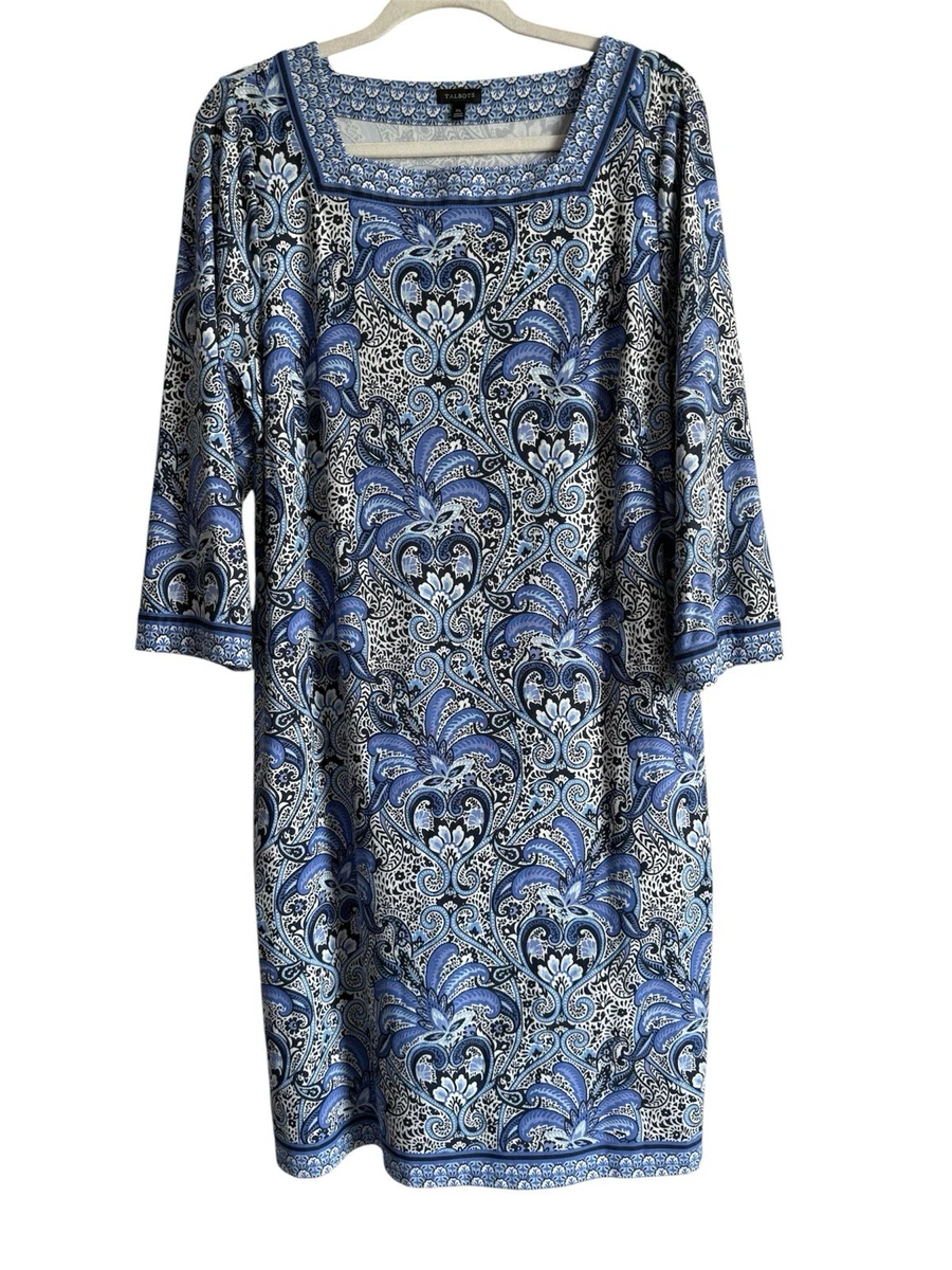 Knee Length Jersey 3/4 Sleeve Shift Dresses for Women for sale | eBay