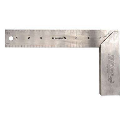 Johnson Level 1908-0800 Professional Aluminum Try Square, 8''