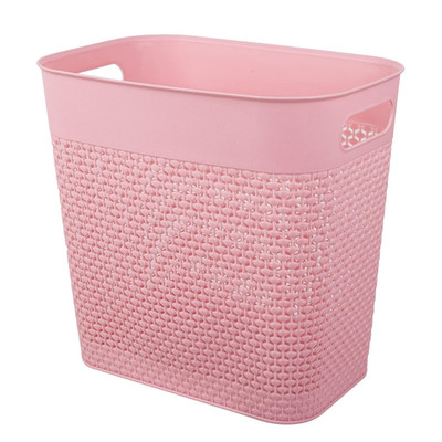 Plastic Trash Can Wastebasket, Garbage Container Basket for Bathrooms, Kitchens,