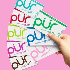PUR Gum  Aspartame Free Chewing Gum  100 Xylitol  9 Pieces Pack of 12 