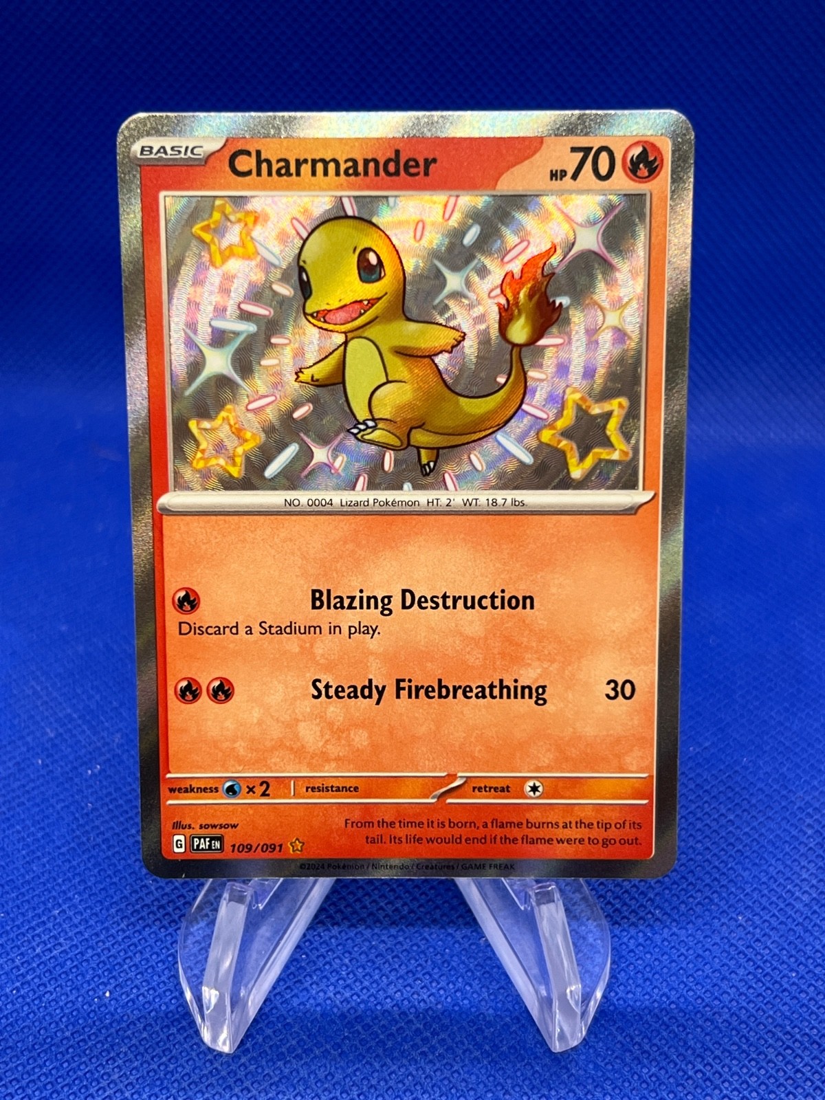 Pokemon SV Paldean Fates Charmander 109/091 Baby Shiny Rare NM/LP