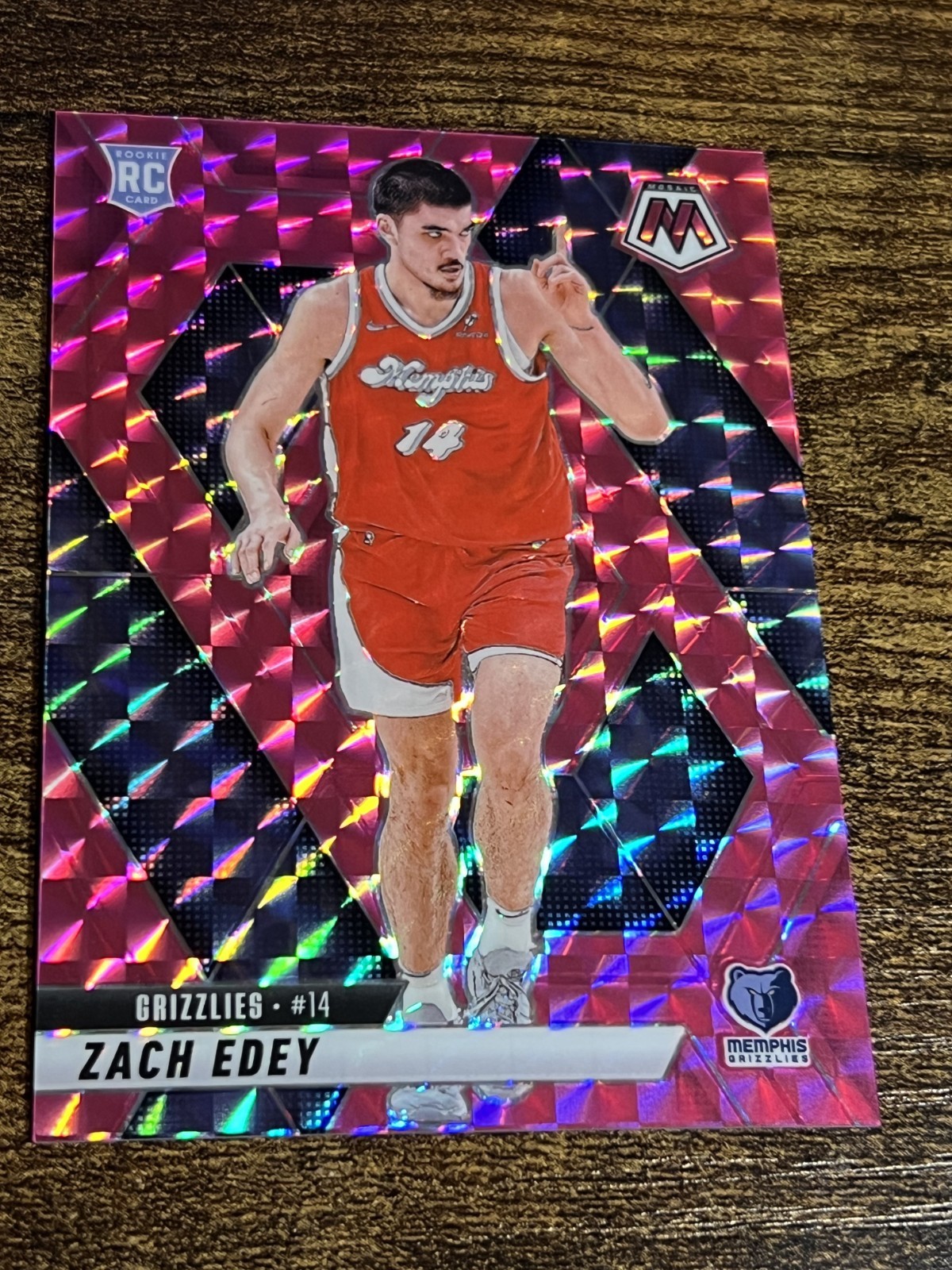 ZACH EDEY 2024 Panini Mosaic Pink Prizm /175 Rookie #248