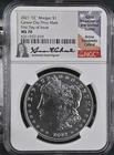 2021 CC PRIVY MORGAN SILVER DOLLAR NGC MS70 FIRST DAY ISSUE ANNA CABRAL SIGNED